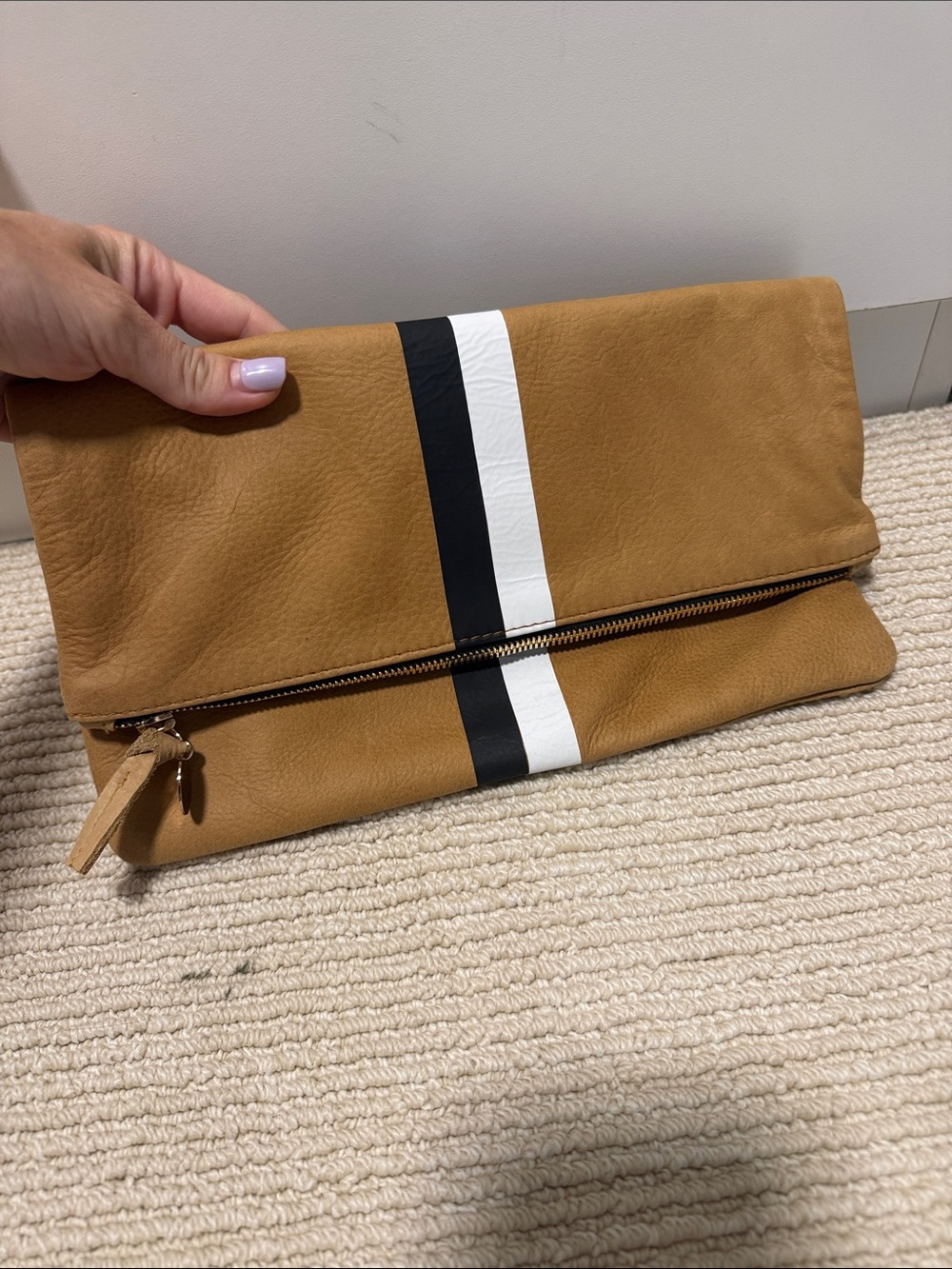 Clare V. Leather Fold-Over Clutch. Never used.